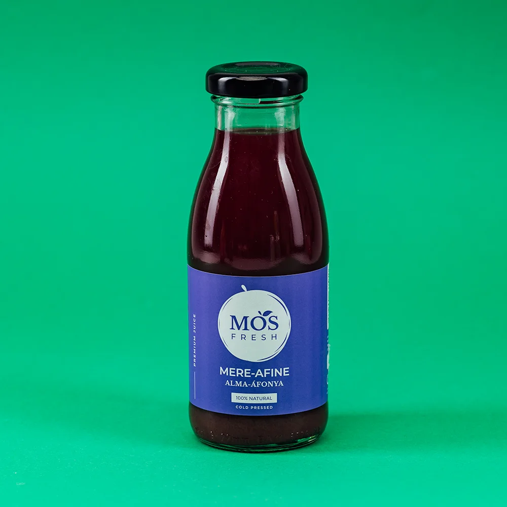 ÁFONYA-ALMA (250ml) - 100% natúr gyümölcslé, hidegen préselt