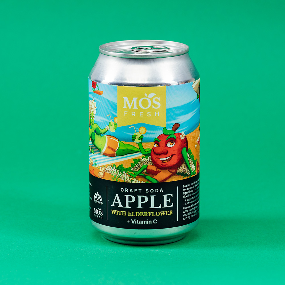 Băutură carbogazoasă – Mere & Soc (330 ml)
